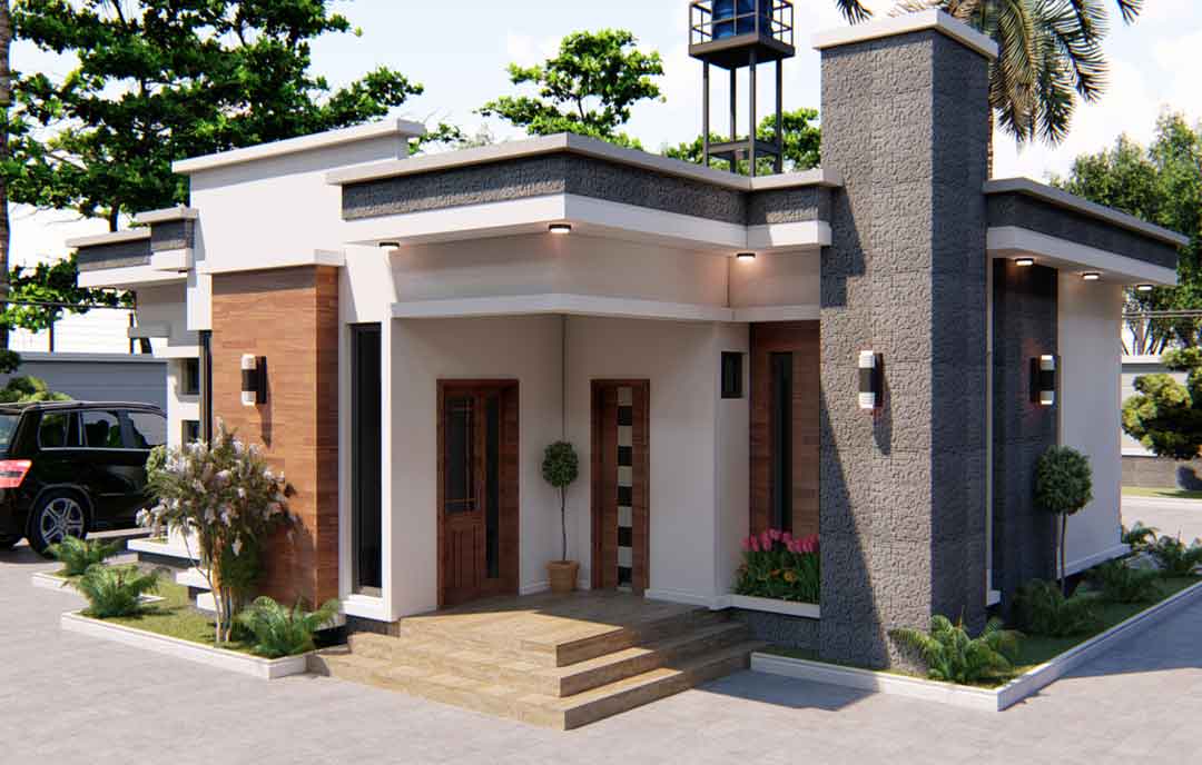 Illustrative modern residential build